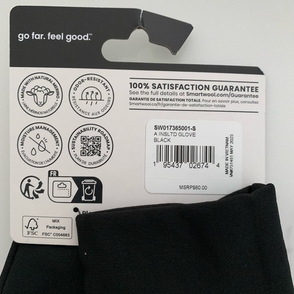 SmartWool Small Merino Sport Fleece Gloves - Insulated, Merino Wool NWT - Picture 4 of 9